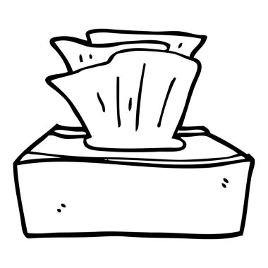 çizim karikatür kutu mendil