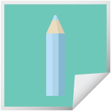 mavi boyama kalem grafik vektör çizim kare etiketi