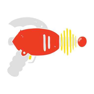 düz renk tarzı çizgi film ışın silahı