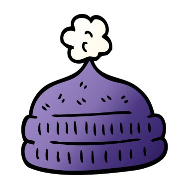 çizgi film doodle kış şapka