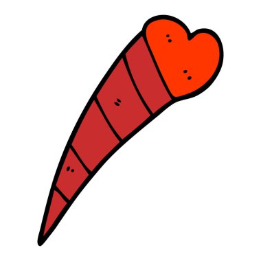 çizgi film çekim kalp dekoratif unsur doodle