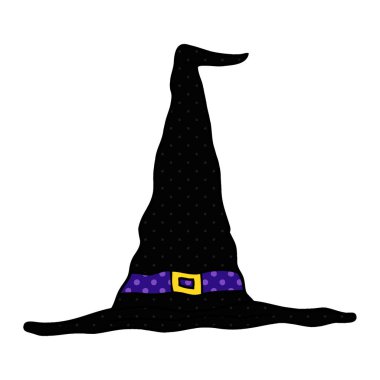 çizgi film doodle cadı şapka