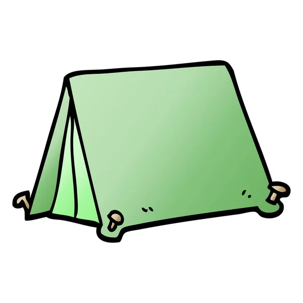 Vettoriale Gradiente Illustrazione Cartone Animato Tenda — Vettoriale Stock