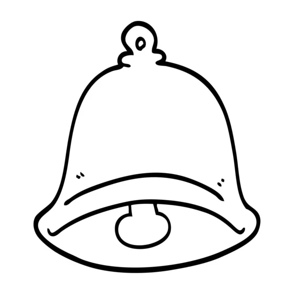 Line Drawing Cartoon Ringing Bell — Stock Vector