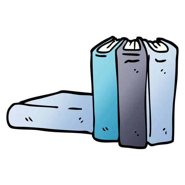 Vector Gradient Illustration Cartoon Books — Stock Vector