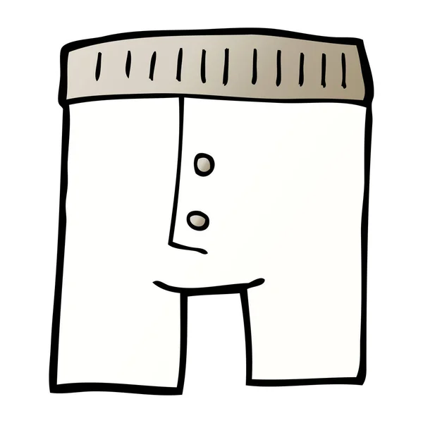 Dessin Animé Doodle Sous Vêtements Sur Fond Blanc — Image vectorielle