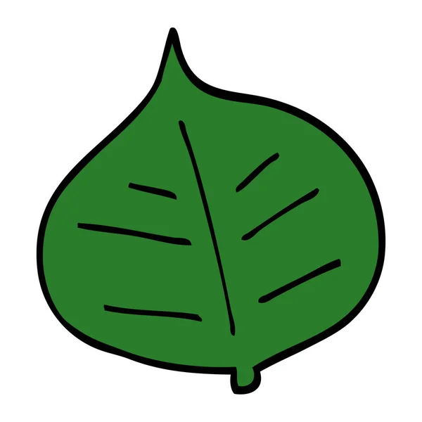 Cartoon Doodle Leaf Ilustração Vetorial —  Vetores de Stock