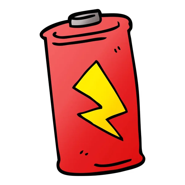 Illustration Batterie Gribouillage Dessin Animé — Image vectorielle