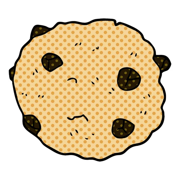 Biscuit Aux Pépites Chocolat Dessin Animé — Image vectorielle