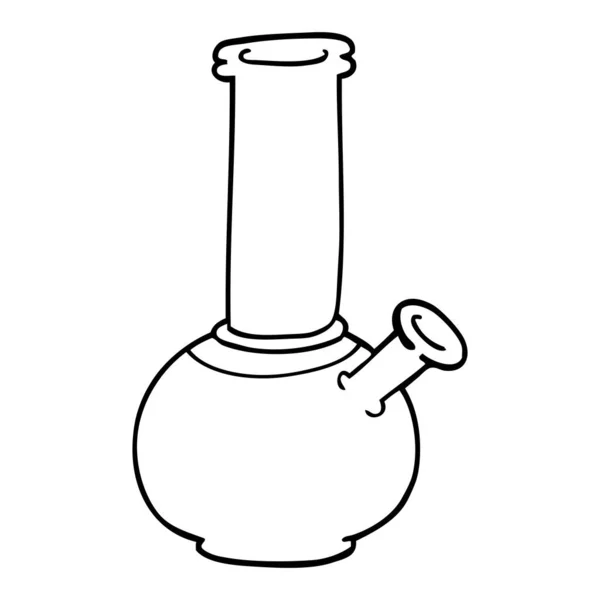 Linienzeichnung Cartoon Bong — Stockvektor