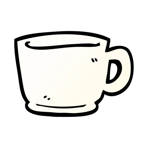 Zeichentrick Doodle Teetasse — Stockvektor