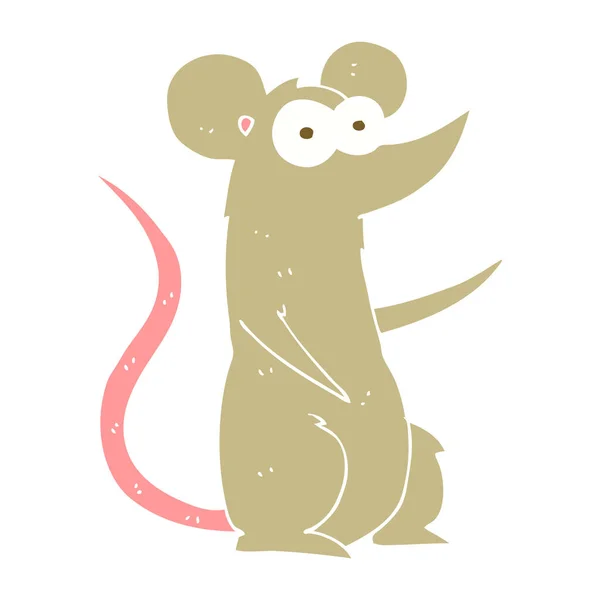 Flat Color Illustration Mouse — Stock Vector