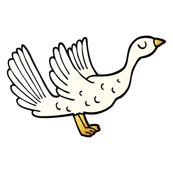 Vector Gradient Illustration Cartoon Goose — Stock Vector