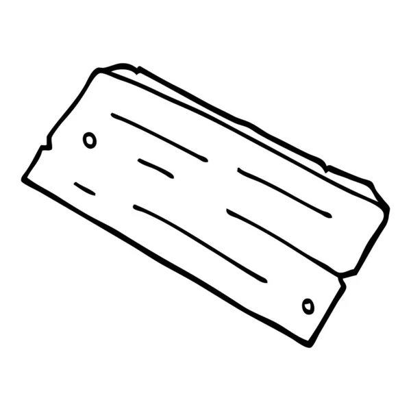 线条画动画片木板木 — 图库矢量图片