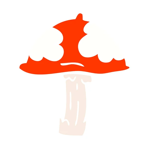 Caricatura Doodle Venenoso Toadstool — Vetor de Stock