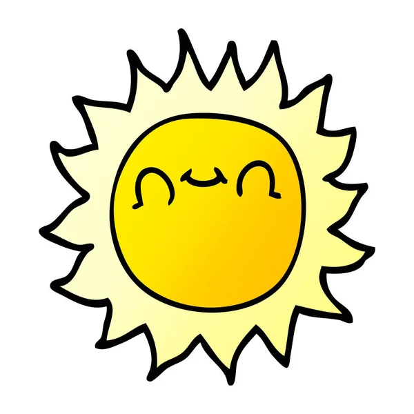 Cartoon Doodle Sunshine Vectorillustratie — Stockvector