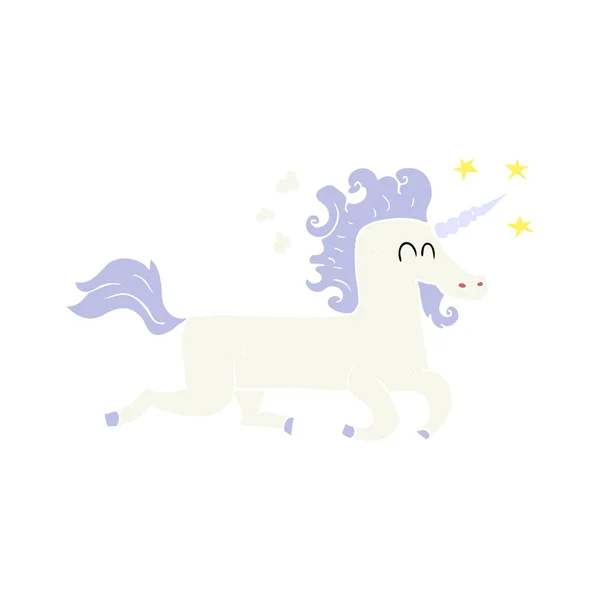 Ilustración Color Plano Unicornio — Vector de stock