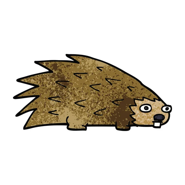 Cartoon Doodle Spiky Hedgehog — Stock Vector