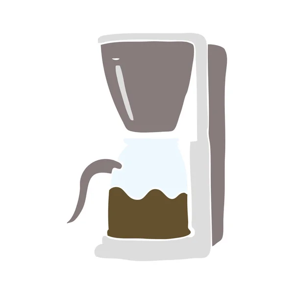 Platt Färg Illustration Kaffebryggare — Stock vektor