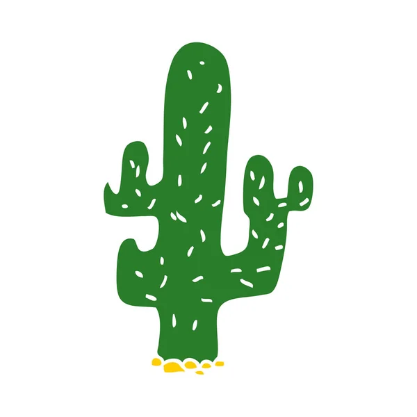 Dibujos Animados Doodle Cactus Vector Ilustración — Vector de stock