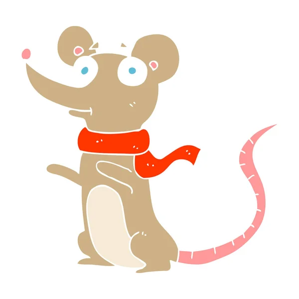 Flachfarbige Illustration Der Maus — Stockvektor