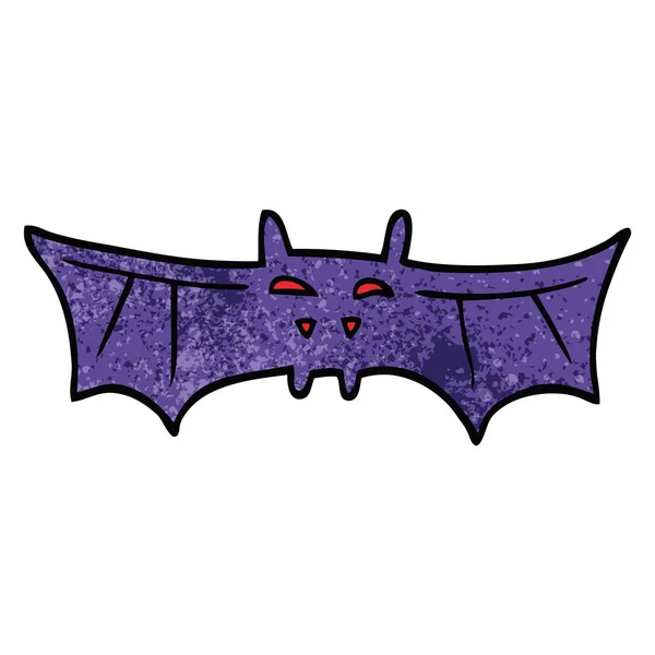 Cartone Animato Doodle Pipistrello Halloween — Vettoriale Stock