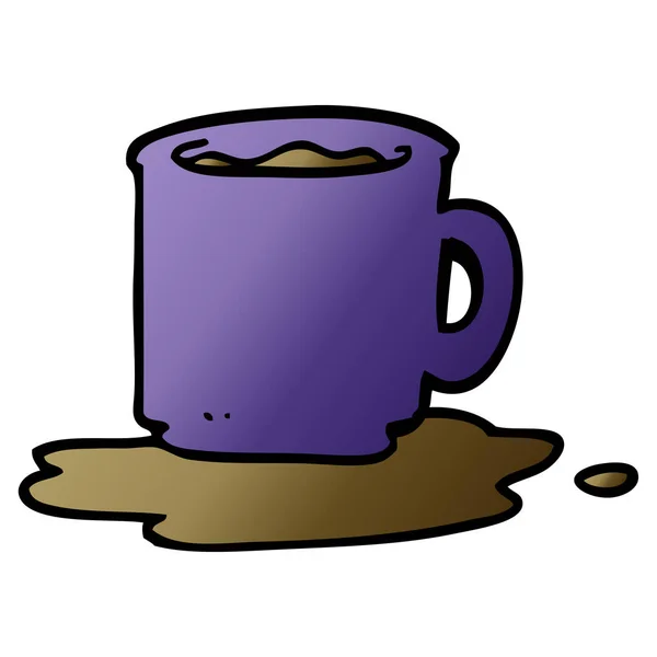 Kreslený Doodle Hrnek Kávy — Stockový vektor
