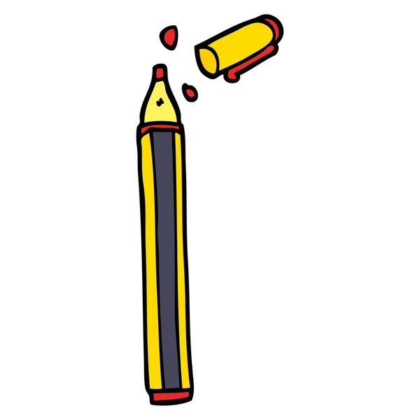 Dessin Animé Doodle Stylo Bureau — Image vectorielle