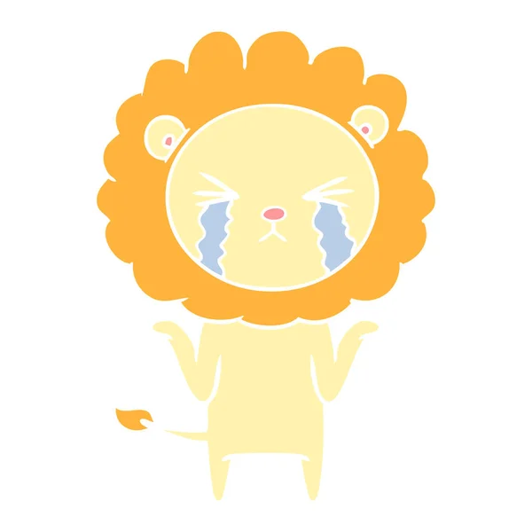 Плоский Плачущий Лев — стоковый вектор