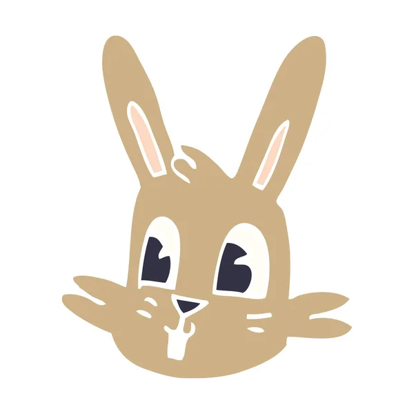 Cartoon Doodle Bunny Ansikte — Stock vektor
