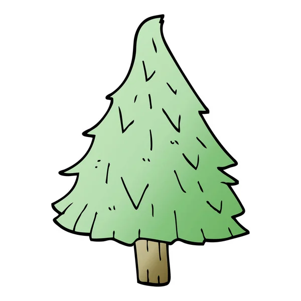 Dibujos Animados Garabato Árbol Navidad — Archivo Imágenes Vectoriales