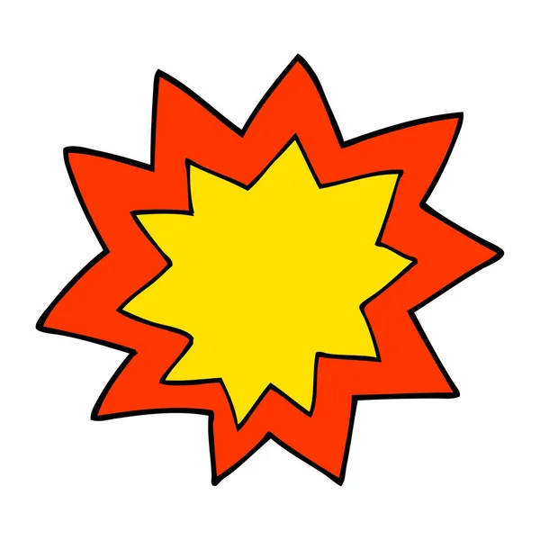 Cartoon Doodle Feuerexplosion — Stockvektor