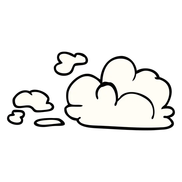 Cartoon Doodle Fluffy White Clouds — Stock Vector