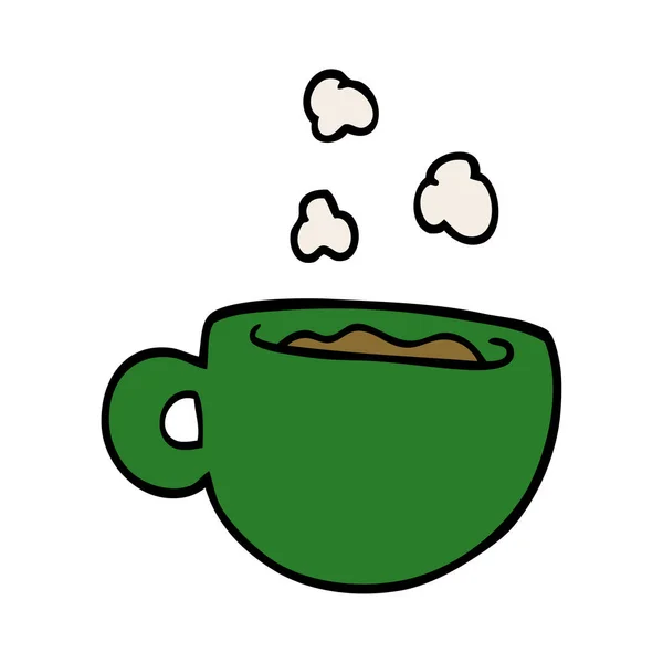 Cartoon Doodle Cup Tea — Stock Vector