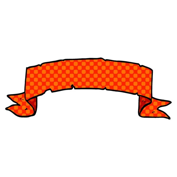 Bannière Défilement Gribouillage Dessin Animé — Image vectorielle