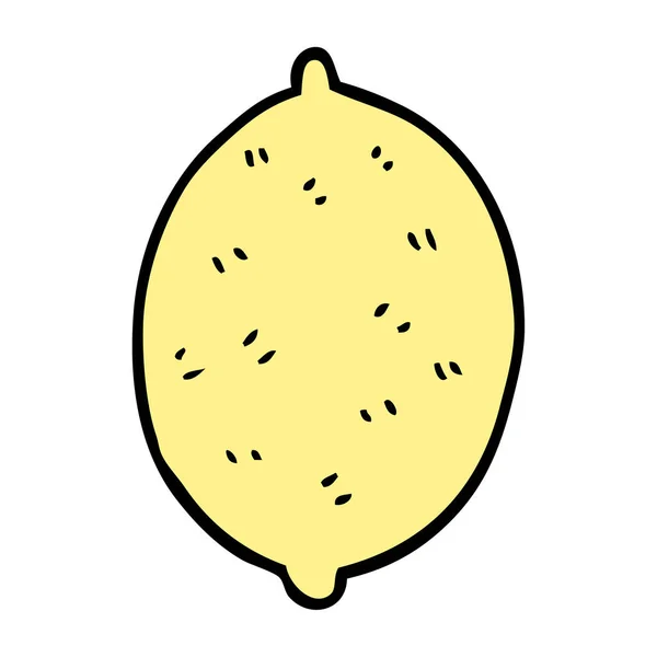 Cartoon Doodle Lemon Fruit — Stock Vector