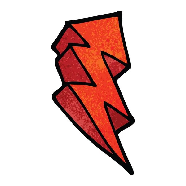 Cartoon Doodle Lightning Bolt Symbol — Stock Vector
