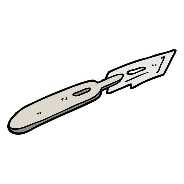 Hand Drawn Doodle Style Cartoon Surgeon Blade — Stock Vector