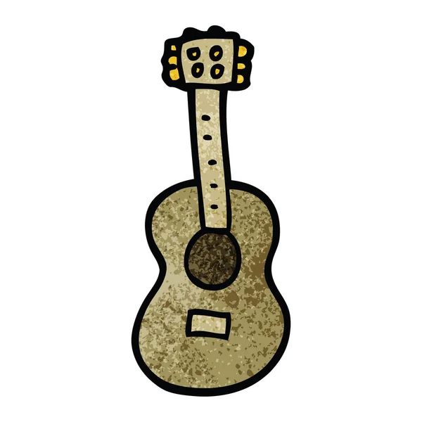 Cartoon Doodle Guitar Illustration — Stock Vector