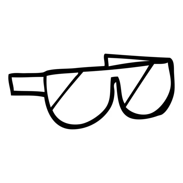 Schwarz Weiße Cartoon Sonnenbrille — Stockvektor