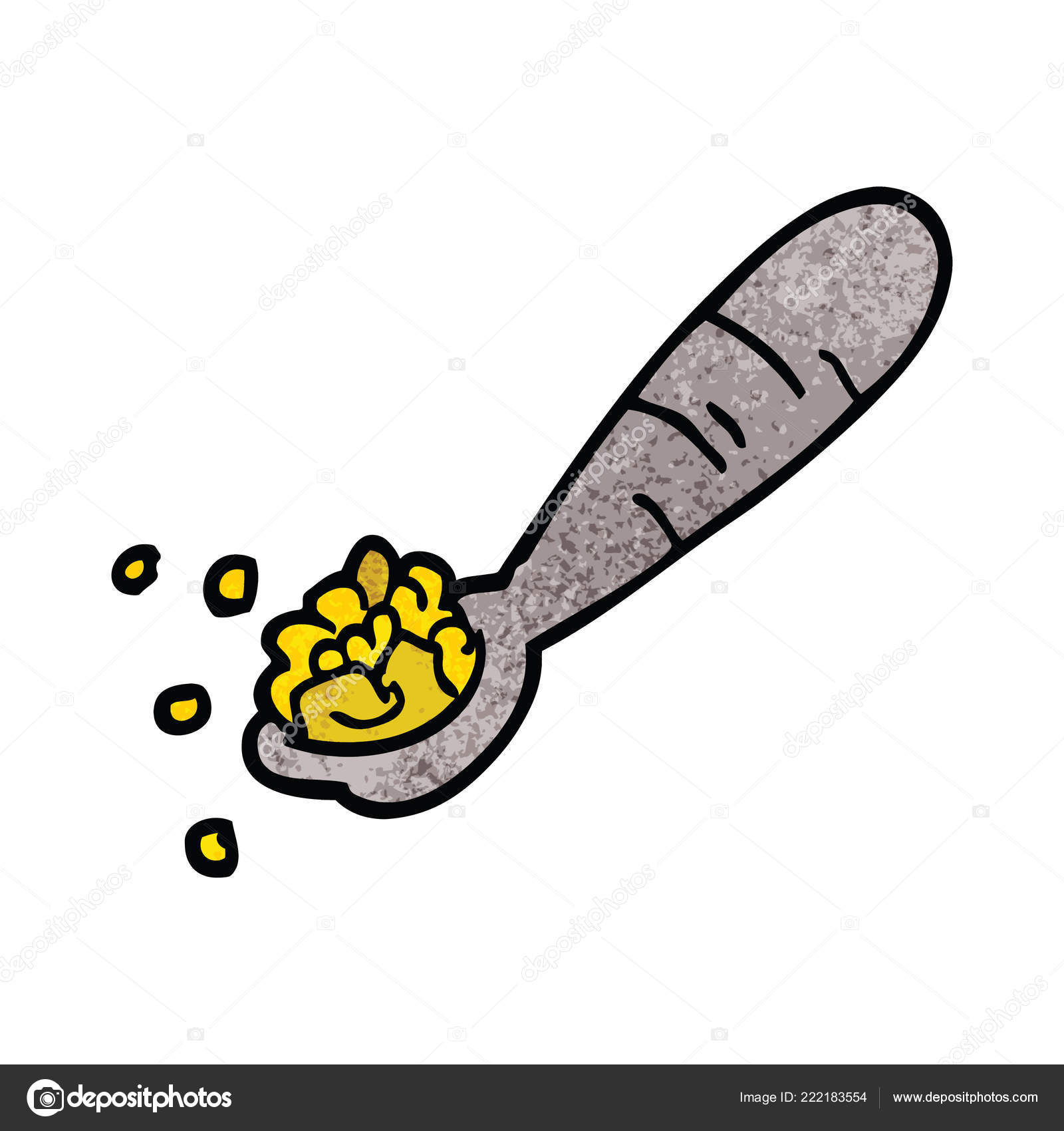 Cartoon Doodle Spoon Cereal Stock Vector Image by ©lineartestpilot