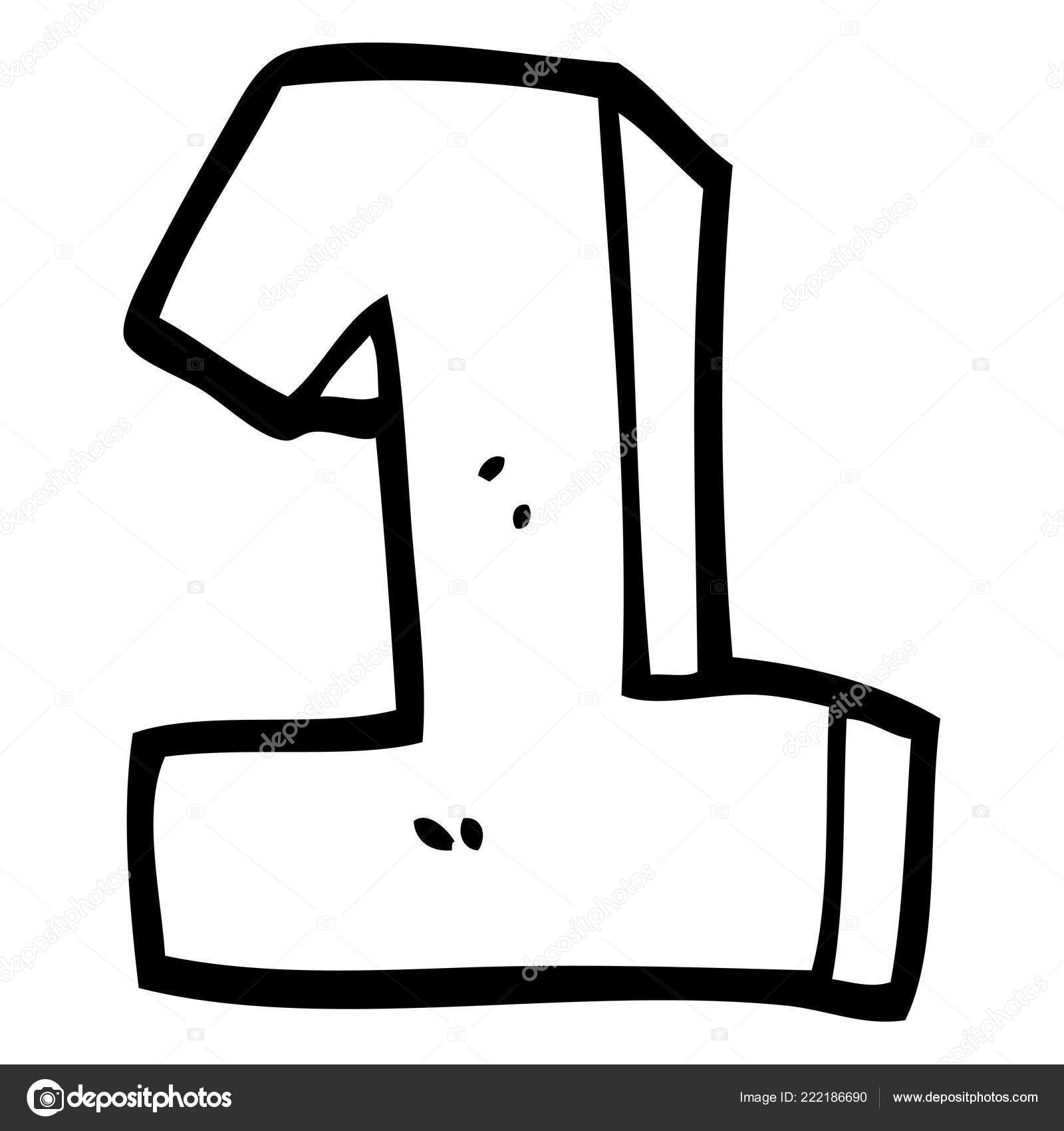 Cartoon Preto Branco Número Vetor de ©lineartestpilot 222186690, image size:1600x1700