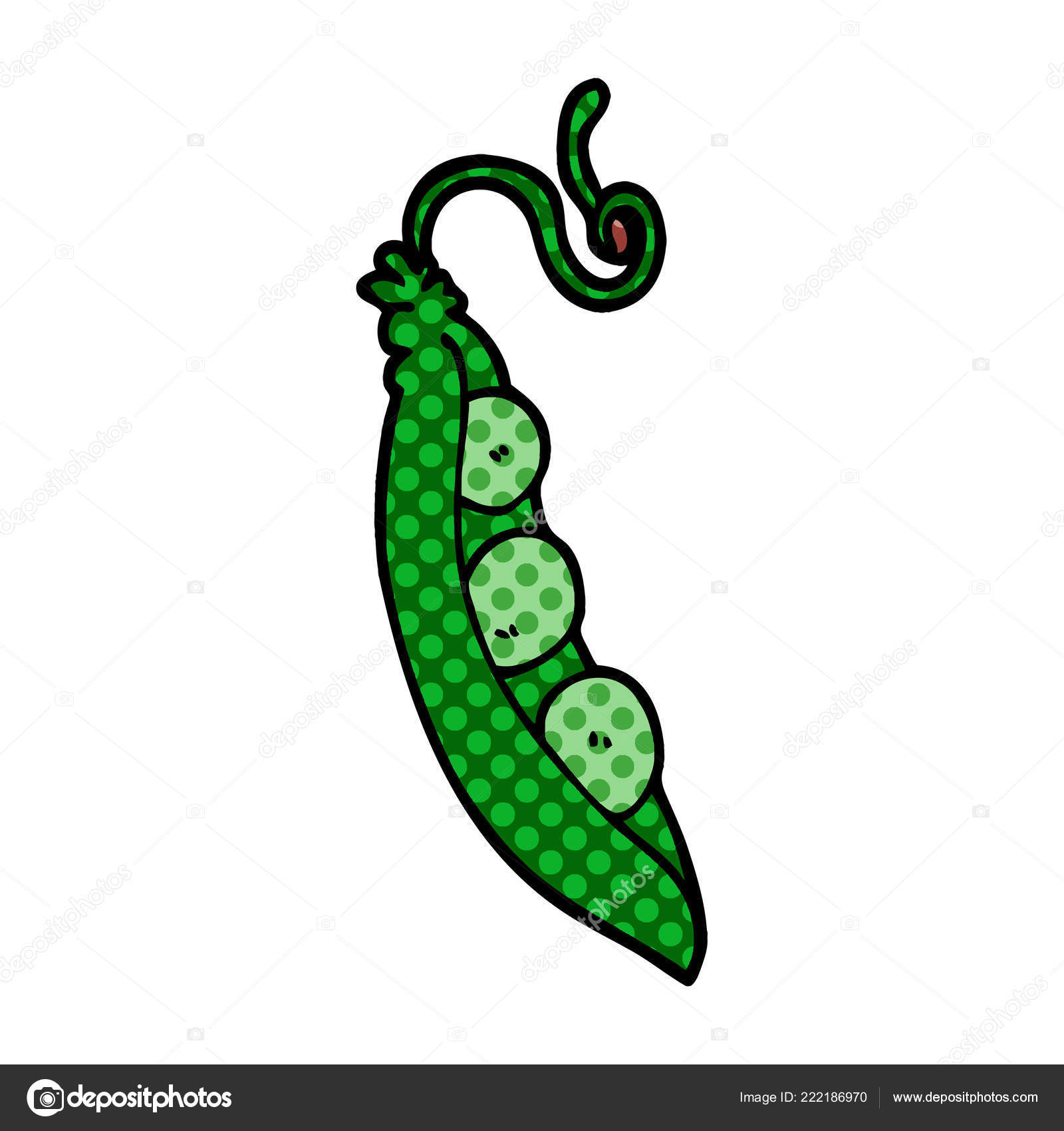 Cartoon Doodle Peas Pod Stock Vector Image by ©lineartestpilot 222186970