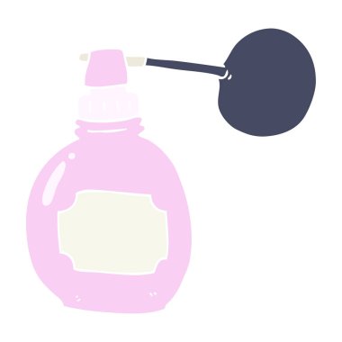 parfüm şişesi düz renkli çizimi