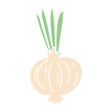 çizgi film doodle beyaz zemin üzerine soğan