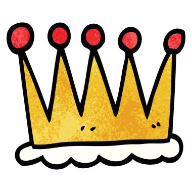 basit çizgi film doodle taç