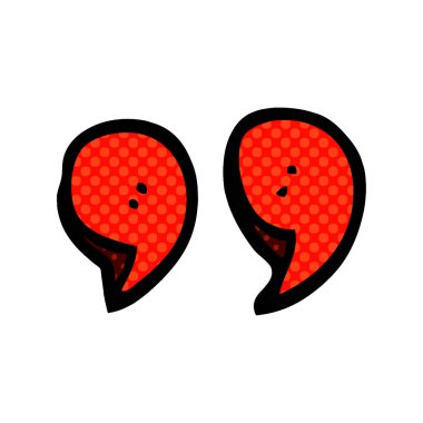 çizgi film doodle tırnak işaretleri