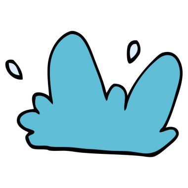 çizgi film doodle su sıçrama