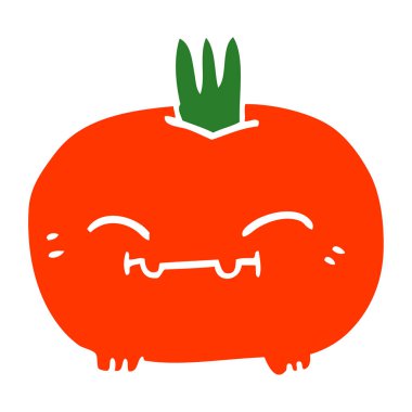 çizgi film doodle mutlu kök sebze