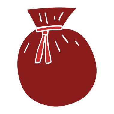 çizgi film doodle santa çuval